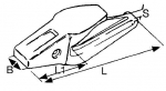 Zweischenkliger Anschweißhalter /Adapter System Caterpillar 30 330x56x32 mm EF 3G6304